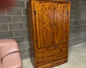 Large cedar wardrobe (comes with key to lock it)