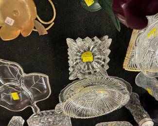 Crystal and other serving pieces