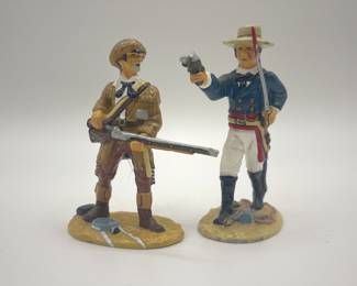 Davy Crockett and William Travis Barrett