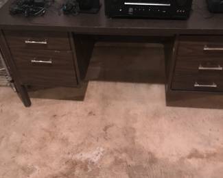 Metal Desk in Basement.