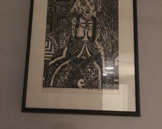 Framed signed and numbered Black and White Print.