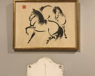 Oriental black and White Print.