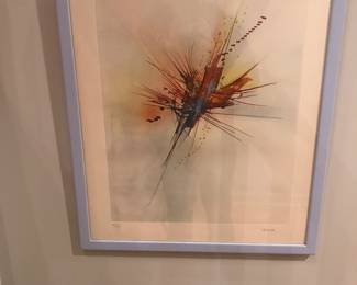 Framed Leonardo Nierman: Game of the Winds.