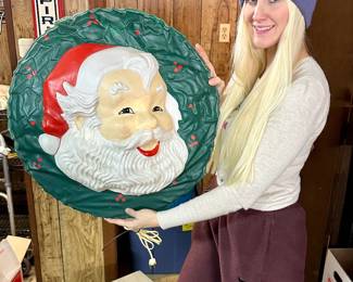 Vintage Christmas Santa Light