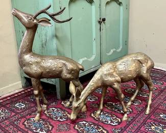 Brass Deer - HUGE!!