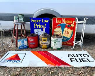 Vintage Signs and Cans