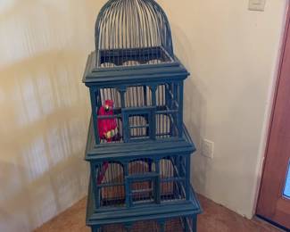 Item #93 Vintage decorative birdcage, 58" H, $100