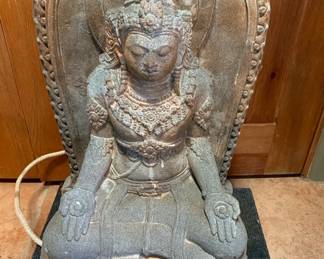 Item #86 Indonesian carved stone goddess figure, 22", $350