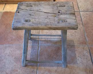 Item #75 Small primitive stool, 14" x 9", $40