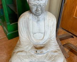 Item #87  20" cast stone buddha, $100