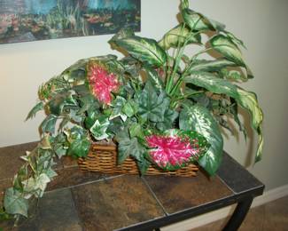 Greenery in basket