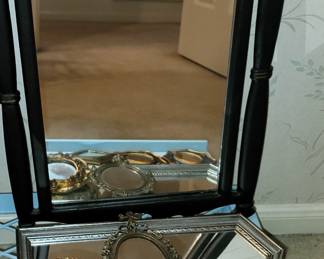 Dresser mirror, small framed mirrors