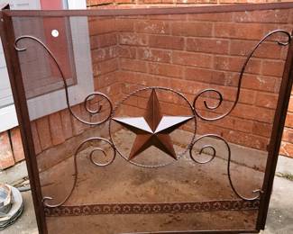 Texas Star Fireplace Screen