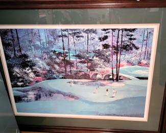 Framed golf print