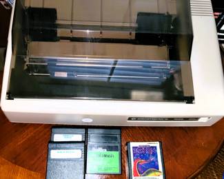 Commodore game system with original box and games