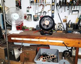 Garage workbench and tools