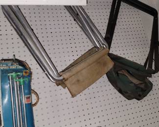 Camping supplies including chairs