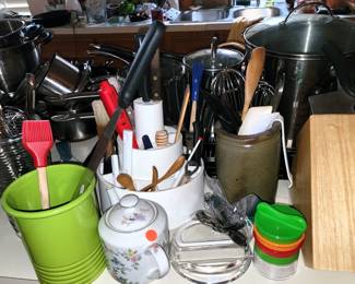 Kitchen knives and utensils, choppers and gadgets