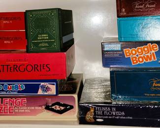 Retro board games and puzzles