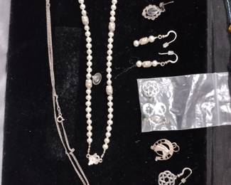 Necklaces and earrings