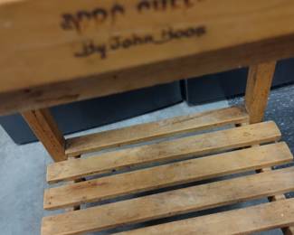 John Boose Butcher Block Rolling Island.