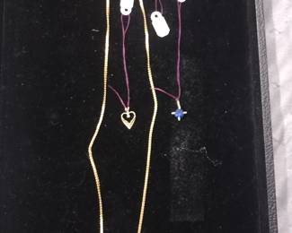 14k Gold chain. pendants