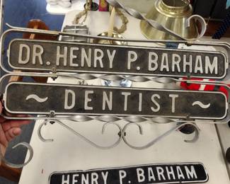 Vintage dentist signs.