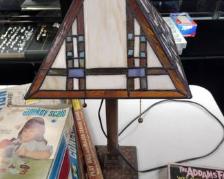 Stained glass lamp.