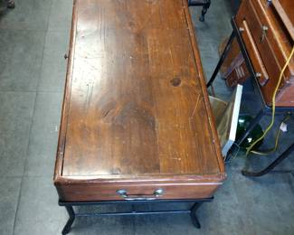 Set of three vintage wood boxes made in the tables. Awesome pieces