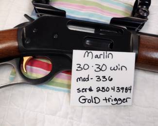 Marlin 30/30 Winchester model 356. gold trigger