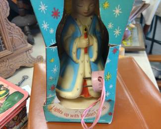Antique Noma angel tree topper in original box. 