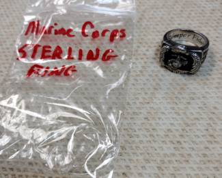 Marine Corps Sterling ring.