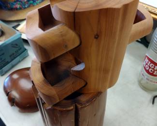 Puzzle box out of a cedar