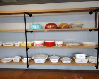 Large vintage Corningware and Pyrex Collection