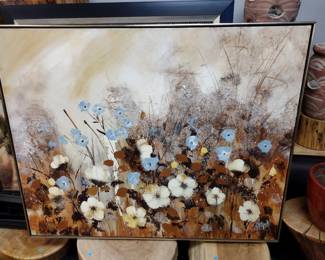 Large signed oil on canvas art