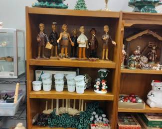 Vintage Christmas. blow molds, ceramic trees, ornaments, and more 