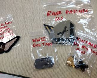 World war II dog tags and more.