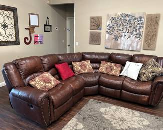 Nice sectional sofa, rocking and reclining end pieces