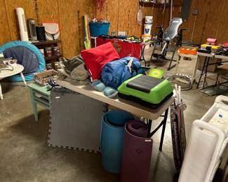 Exercise equipment, camping stuff