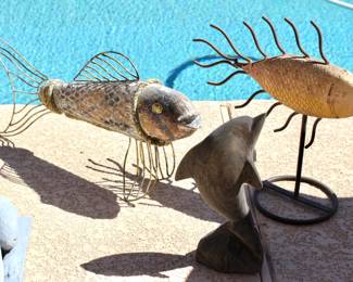 Fish sculptures decor 