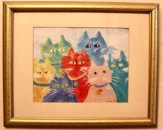 Colorful Cat Artwork 