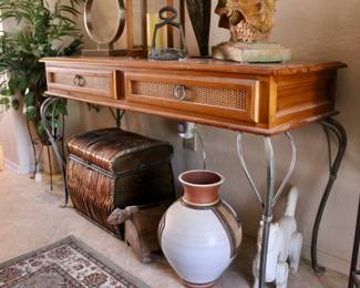 Console table with drawers. It would also make a great desk!