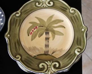 Sauvignon West Indies palm tree plate