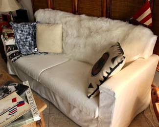 Mid-size off white sofa