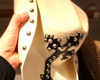 Cross and studded hat