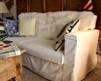 Mid-size off white sofa