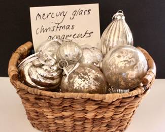 Mercury glass Christmas ornaments