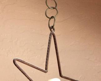 Hanging star candle holder