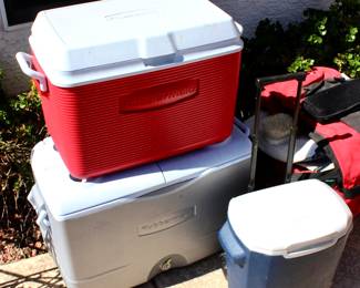 Multiple sized coolers and food storage 