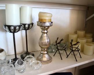 Various candles and decor